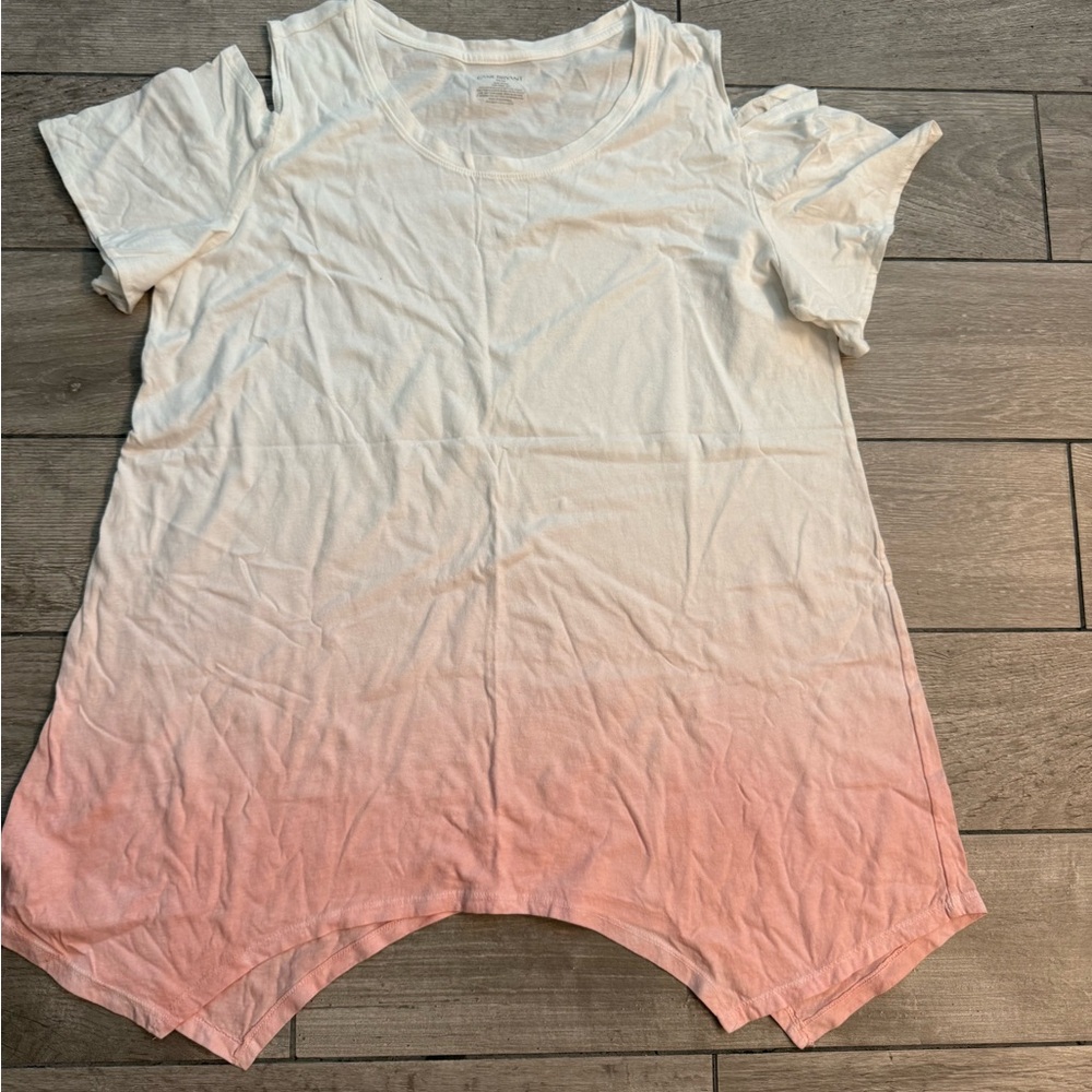 Lane Bryant Ombre Cold Shoulder Tunic T-shirt, Sz 14/16